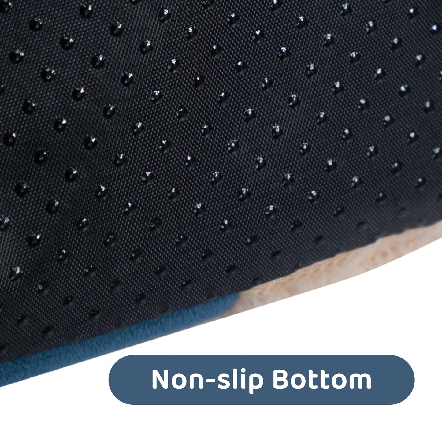 MyPetra 2-in-1 Foldable Cat Bed – Crystal Velvet Cat Cave for Cats & Small Dogs (Dark Blue)