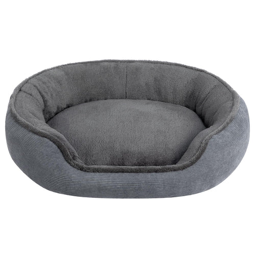 MyPetra Round Cat Bed 55cm – Soft Breathable Sleeping Cushion for Cats & Puppies (Dark Grey)